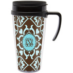 Floral Acrylic Travel Mug with Handle (Personalized)