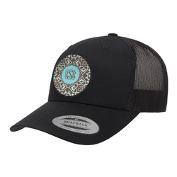 Floral Trucker Hat - Black (Personalized)