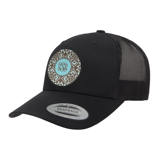 Custom Floral Trucker Hat - Black (Personalized)