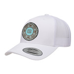 Floral Trucker Hat - White (Personalized)