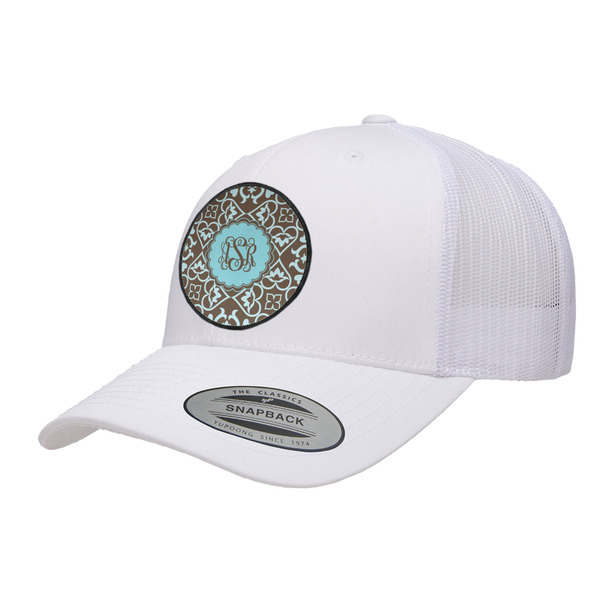 Custom Floral Trucker Hat - White (Personalized)