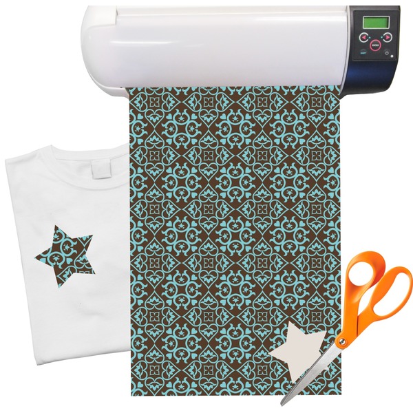 Custom Floral Heat Transfer Vinyl Sheet (12"x18")