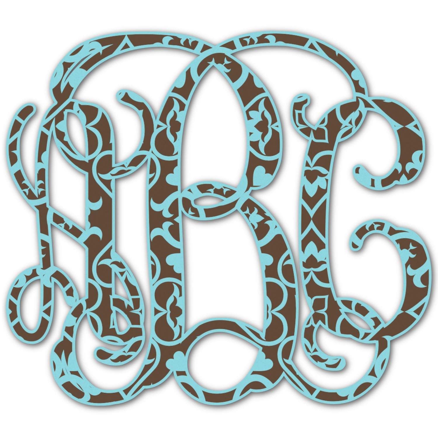 Floral Monogram Decal Large (Personalized) YouCustomizeIt