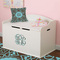 Floral Wall Monogram on Toy Chest