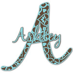 Floral Name & Initial Decal - Custom Sized (Personalized)