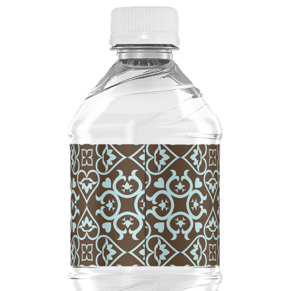 Floral Water Bottle Label - Back View