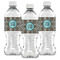 Floral Water Bottle Labels - Front View