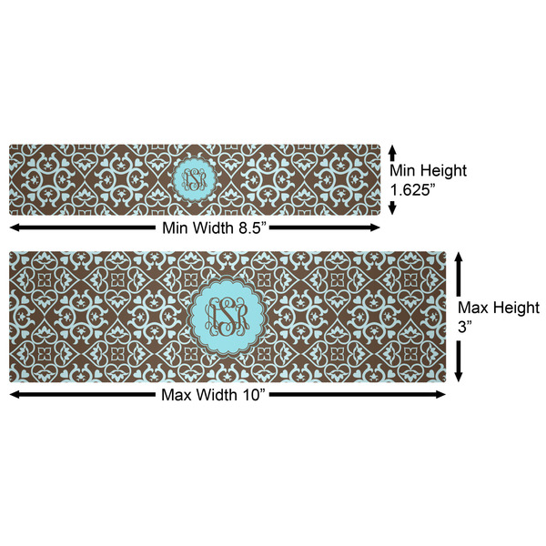 Floral Water Bottle Labels w/ Dimensions