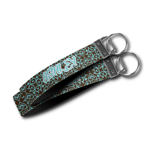 Floral Webbing Keychain FOBs - Size Comparison