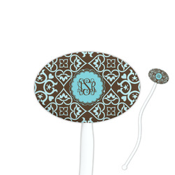 Floral Oval Plastic Stir Sticks (Personalized)