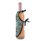 Floral Wine Bottle Apron - DETAIL WITH CLIP ON NECK