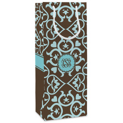 Floral Wine Gift Bags - Matte (Personalized)