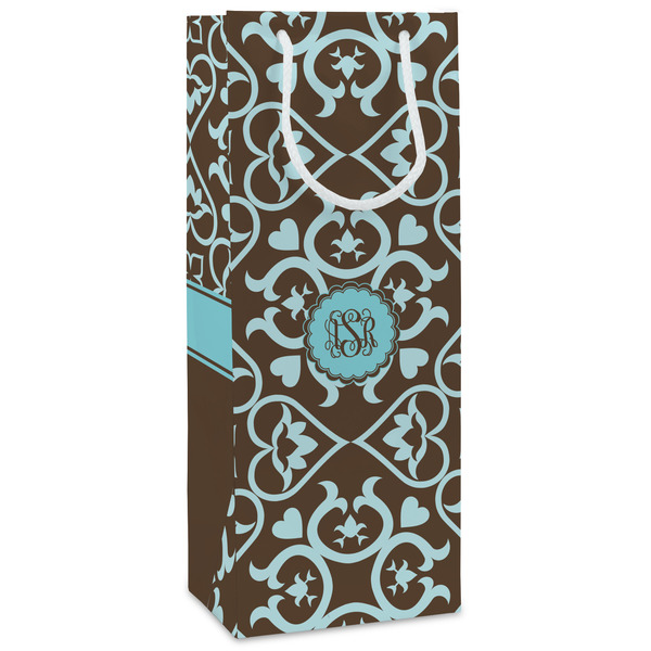 Custom Floral Wine Gift Bags - Matte (Personalized)