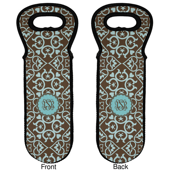Floral Wine Tote Front & Back