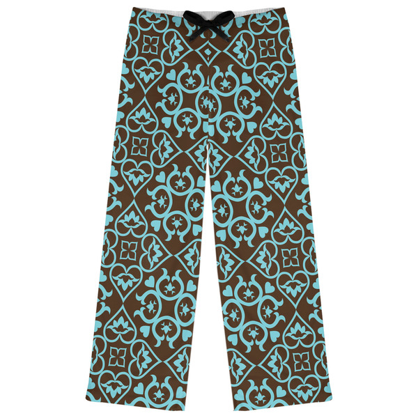Custom Floral Womens Pajama Pants - XL