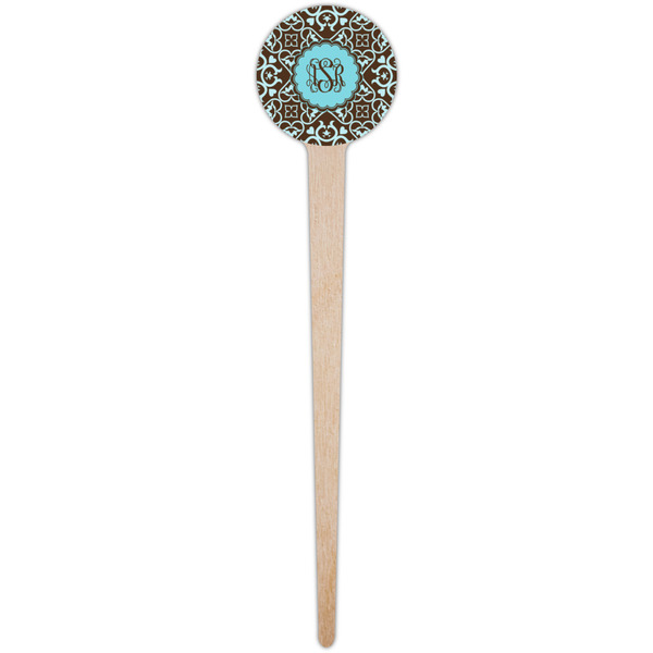 Floral Wooden 4" Food Pick - Round - Single Pick