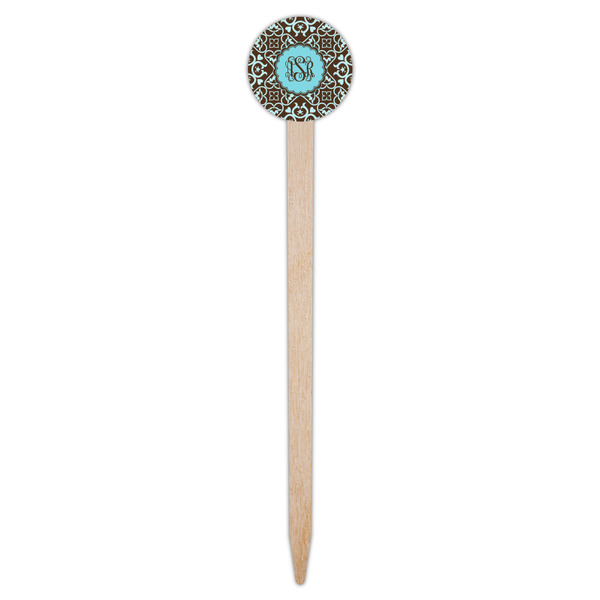 Floral Wooden 6" Food Pick - Round - Single Pick