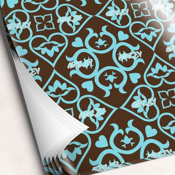 Custom Floral Wrapping Paper Sheets - Single-Sided - 20" x 28" (Personalized)