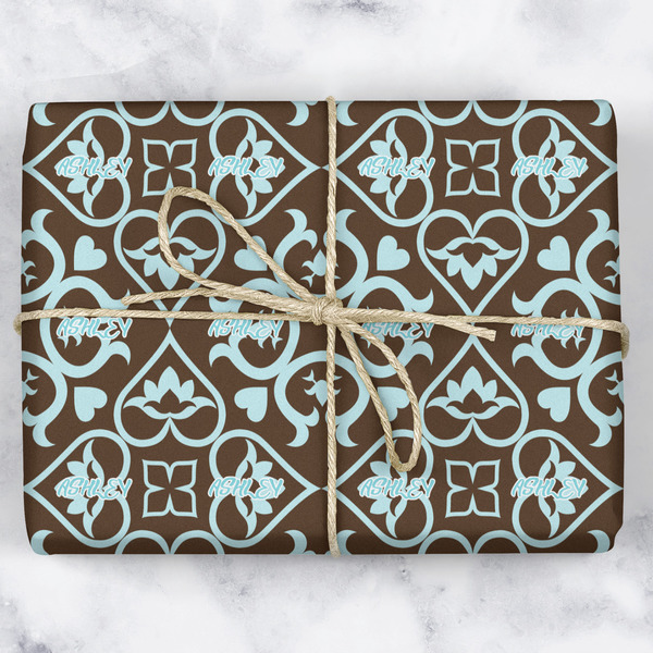 Floral Wrapping Paper Roll - Matte - Wrapped Box