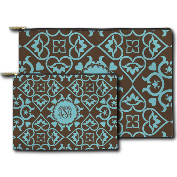 Floral Zippered Pouches - Size Comparison