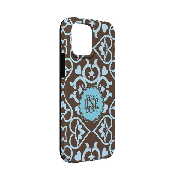 Custom Floral iPhone Case - Rubber Lined - iPhone 13 Mini (Personalized)