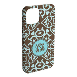 Floral iPhone Case - Plastic - iPhone 15 Pro Max (Personalized)
