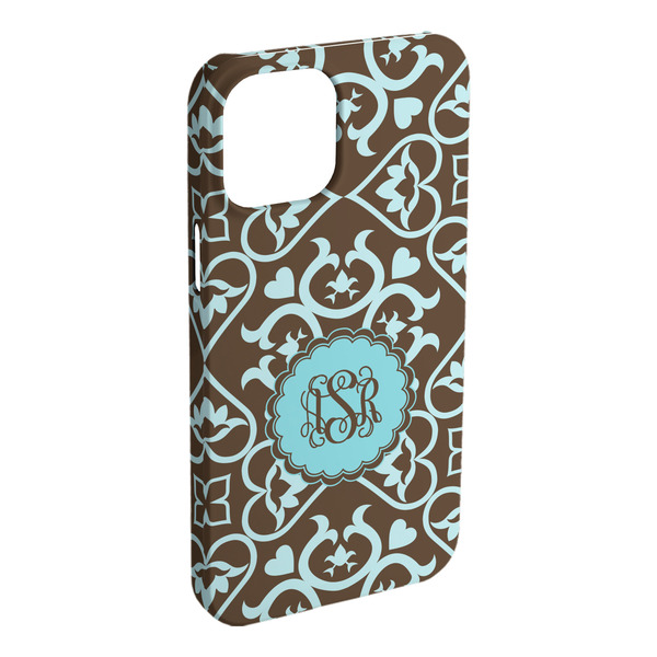 Custom Floral iPhone Case - Plastic - iPhone 15 Pro Max (Personalized)