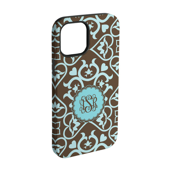 Custom Floral iPhone Case - Rubber Lined - iPhone 15 Pro (Personalized)