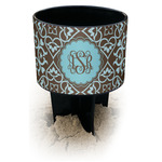 Floral Black Beach Spiker Drink Holder (Personalized)
