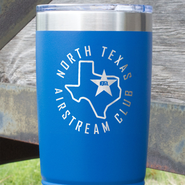 North Texas Airstream Club Blue Polar Camel Tumbler - 20oz - Close Up