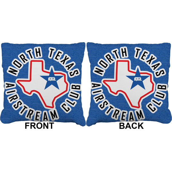 North Texas Airstream Club Burlap Pillow Approval