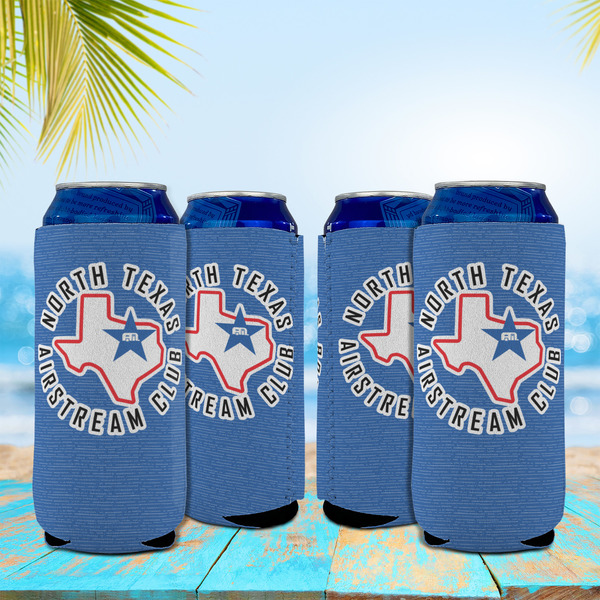 North Texas Airstream Club Can Cooler - 16oz - Set of 4 - In Context