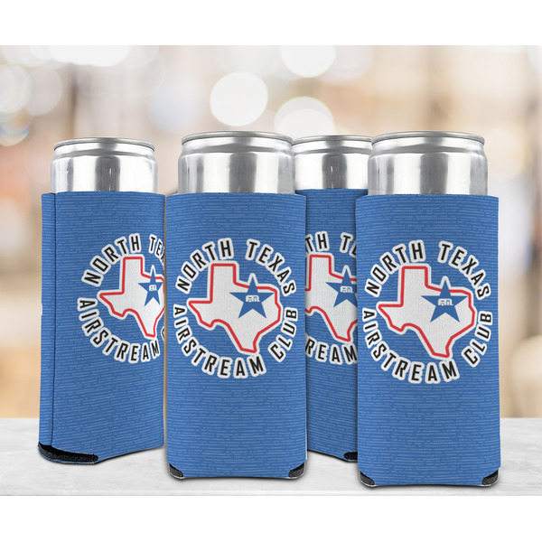 North Texas Airstream Club Can Cooler - Tall 12oz - Set of 4 - In Context