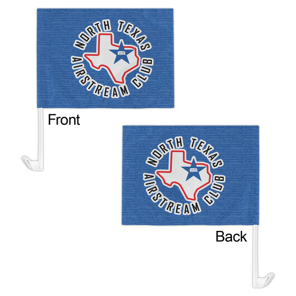 North Texas Airstream Club Car Flag - 11" x 8" - Front & Back View