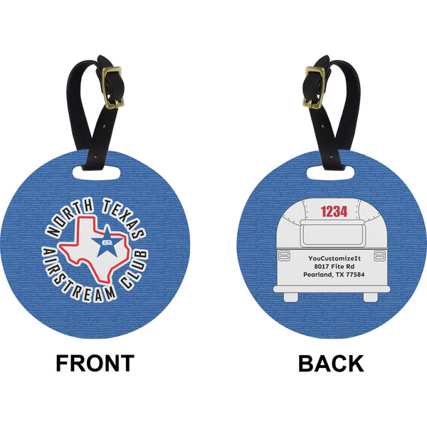 North Texas Airstream Club Circle Luggage Tag (Front + Back)