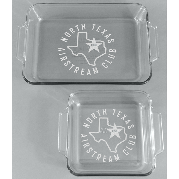 North Texas Airstream Club Glass Baking Dish Set - Front