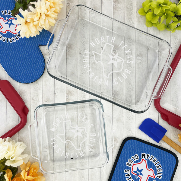 North Texas Airstream Club Glass Baking Dish Set - Lifestyle