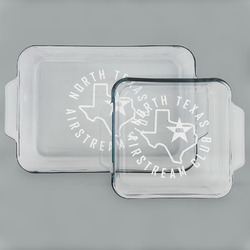 North Texas Airstream Club Glass Baking & Cake Dish Set - 13in x 9in & 8in x 8in