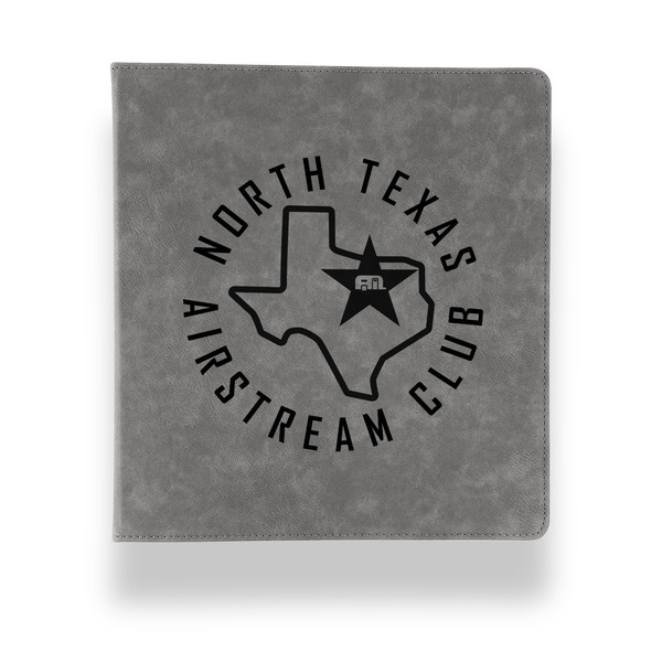 North Texas Airstream Club Leather Binder - 1" - Grey - Front View