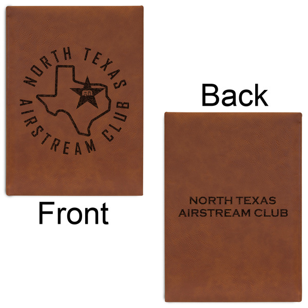 North Texas Airstream Club Leatherette Journals - Large - Double Sided - Front & Back View