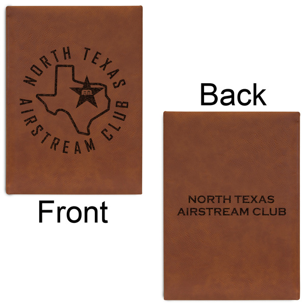 North Texas Airstream Club Leatherette Sketchbooks - Large - Double Sided - Front & Back View