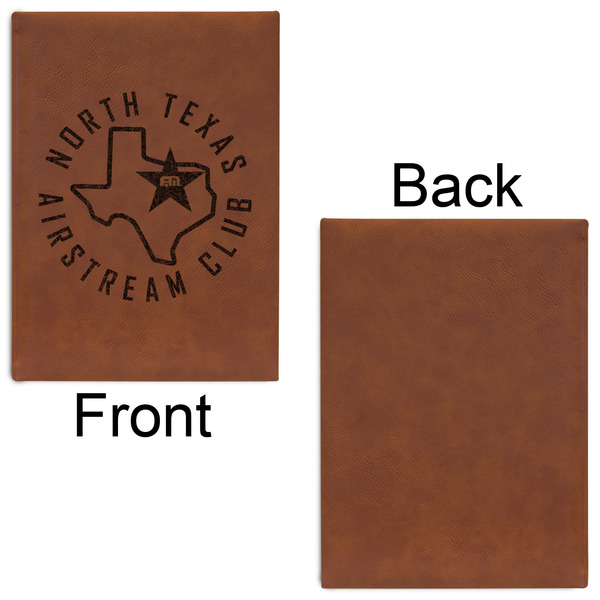 North Texas Airstream Club Leatherette Sketchbooks - Large - Single Sided - Front & Back View