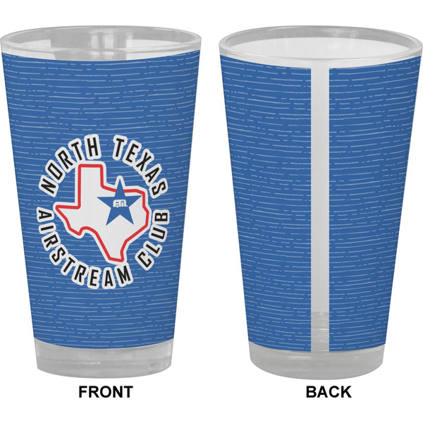 North Texas Airstream Club Pint Glass - Full Color - Front & Back Views
