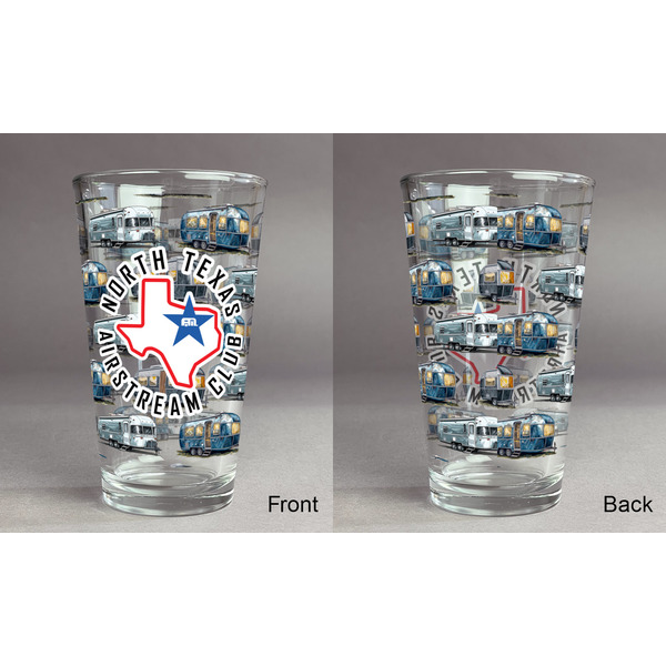 North Texas Airstream Club Pint Glass - Full Fill w Transparency - Approval