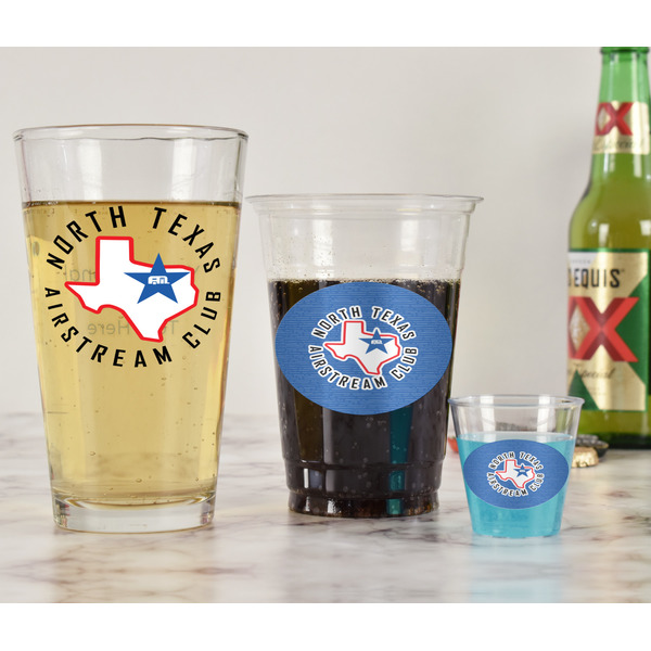 North Texas Airstream Club Pint Glass - Two Content - In Context