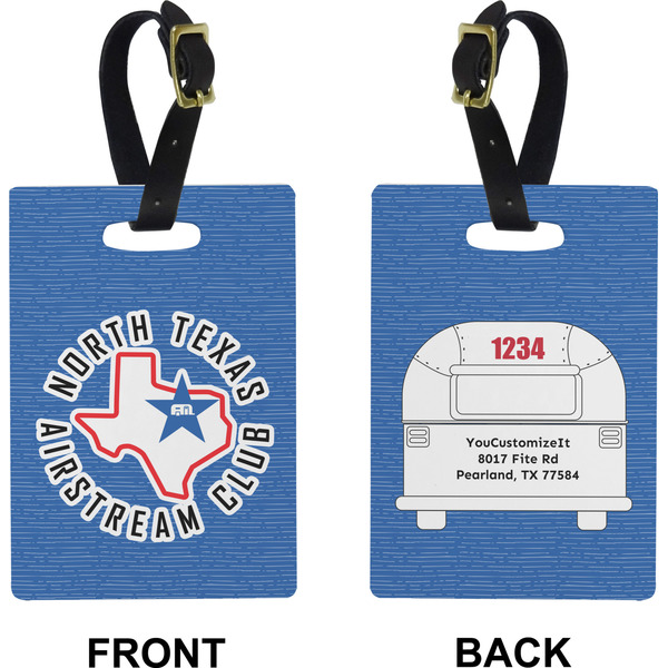 North Texas Airstream Club Rectangle Luggage Tag (Front + Back)