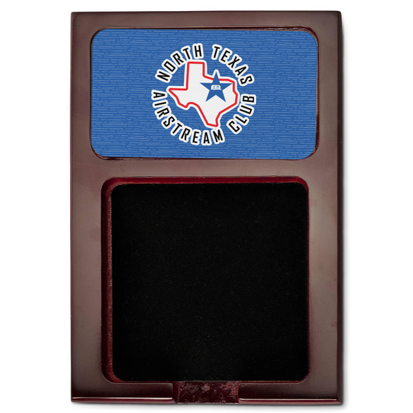 North Texas Airstream Club Red Mahogany Sticky Note Holder - Flat