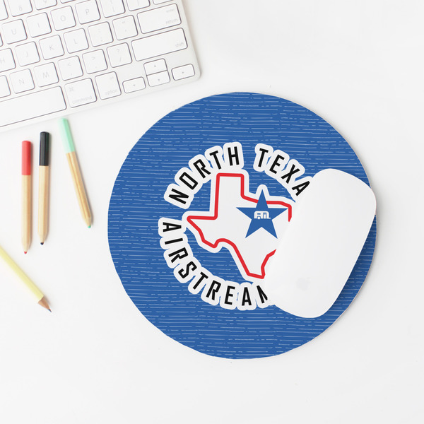 North Texas Airstream Club Round Mousepad - LIFESTYLE 2