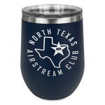 North Texas Airstream Club Stemless Stainless Steel Wine Tumbler - Navy - Single-Sided