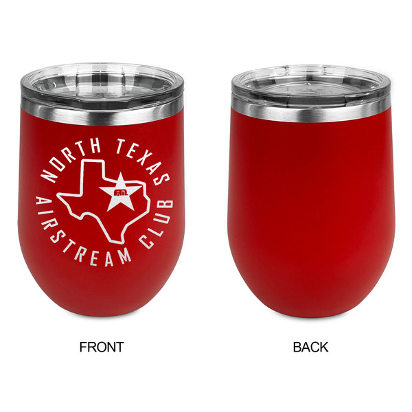 North Texas Airstream Club Stainless Wine Tumblers - Red - Single Sided - Approval
